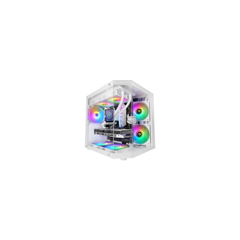Caja microatx mars gaming mc3tlite blanco 3 paneles cristal templado gpu max. 275mm 1x3.5 2x2.5