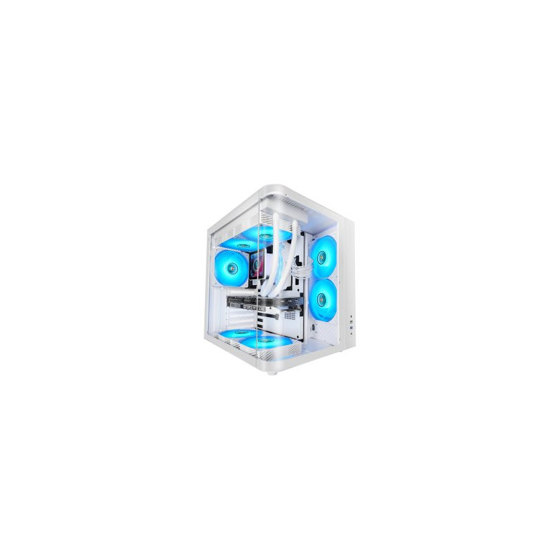 Caja atx semitorre mars gaming mccurv blanco cristal templado continuo gpu max. 334mm 1x3.5 2x2.5