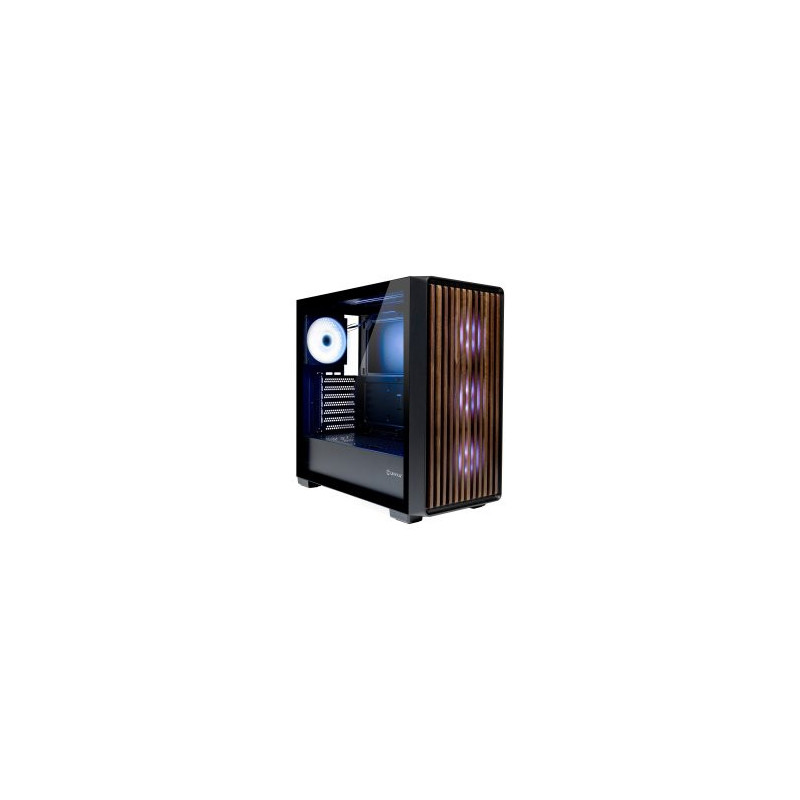 Caja atx unyka revelat madeira black 2x3.5\ 2x2.5\" 2xusb3.0 1xusb-c gpu 425mm frontal madera"