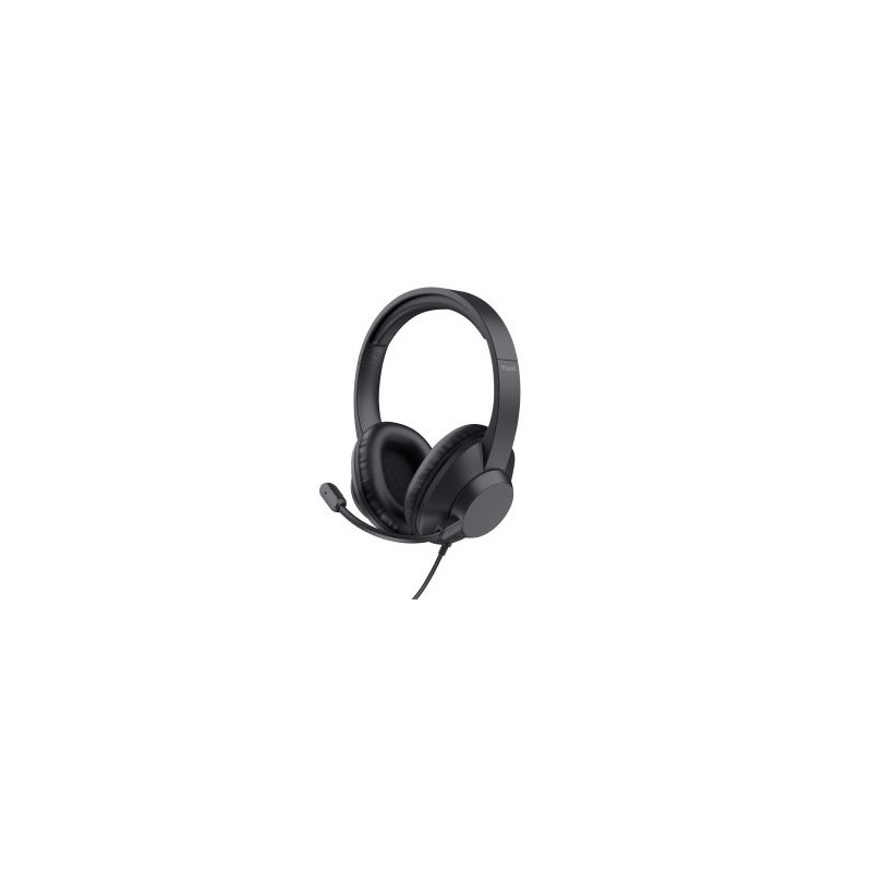 Headset usb-c trust ayda max color negro cable 1,8m adaptador usb-c a usb-a