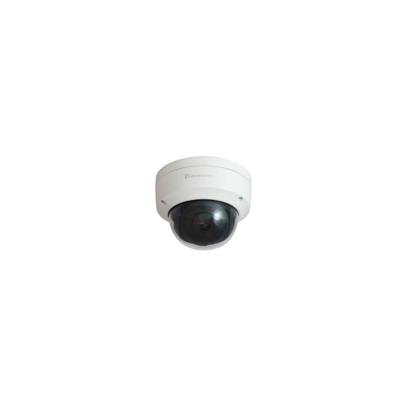 Camara exterior ip level one fcs-3403 gemini fija domo 4mp h.265 ip67 poe cms