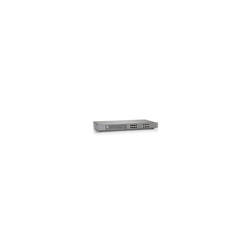 Switch no gestionable level one fep-1612 16p 16xpoe 100mb 500w carcasa metalica