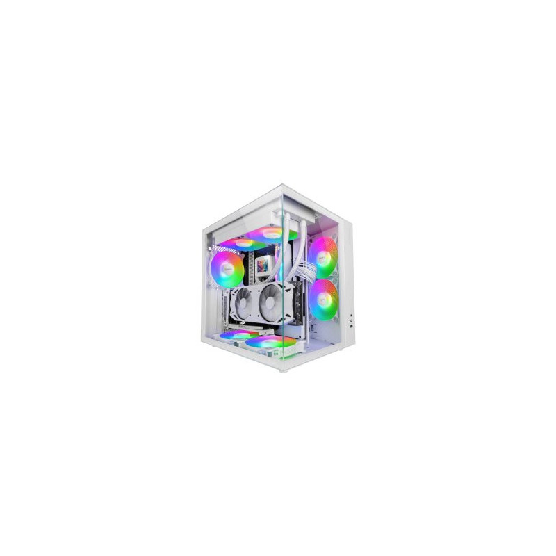 Caja atx cube mars gaming mcvonew blanco cristal continuo gpu 334mm 1x3.5 2x2.5