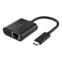 Adaptador belkin inc019btbk usb-c a ethernet + carga 100w color negro