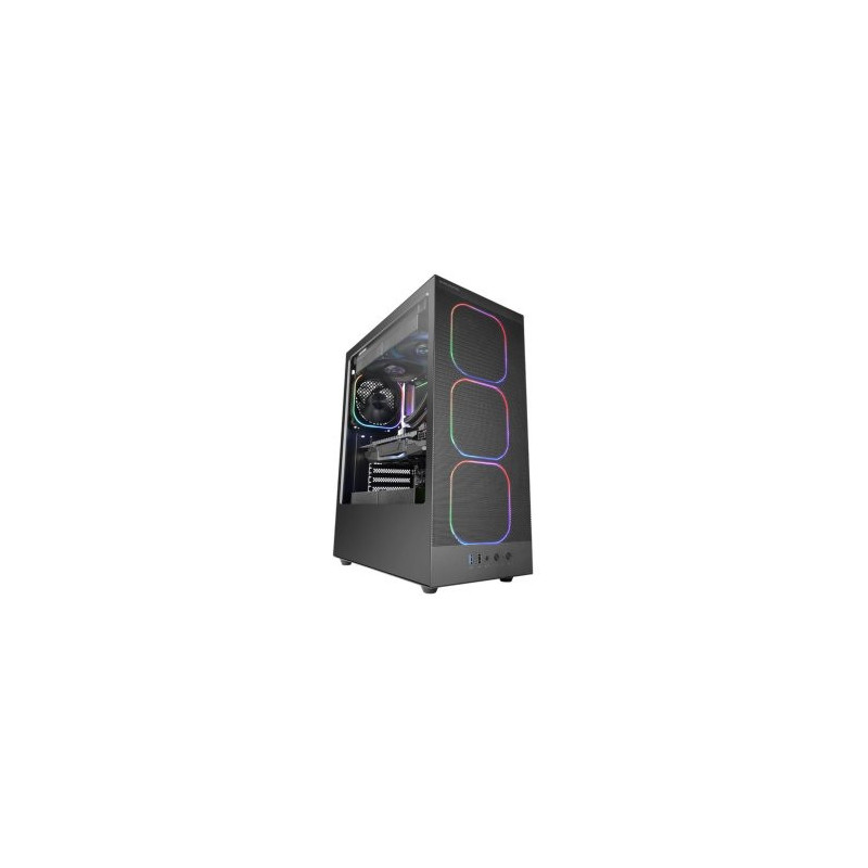 Caja atx mars gaming mcnebula lateral cristal templado frontal mesh gpu 302mm negro