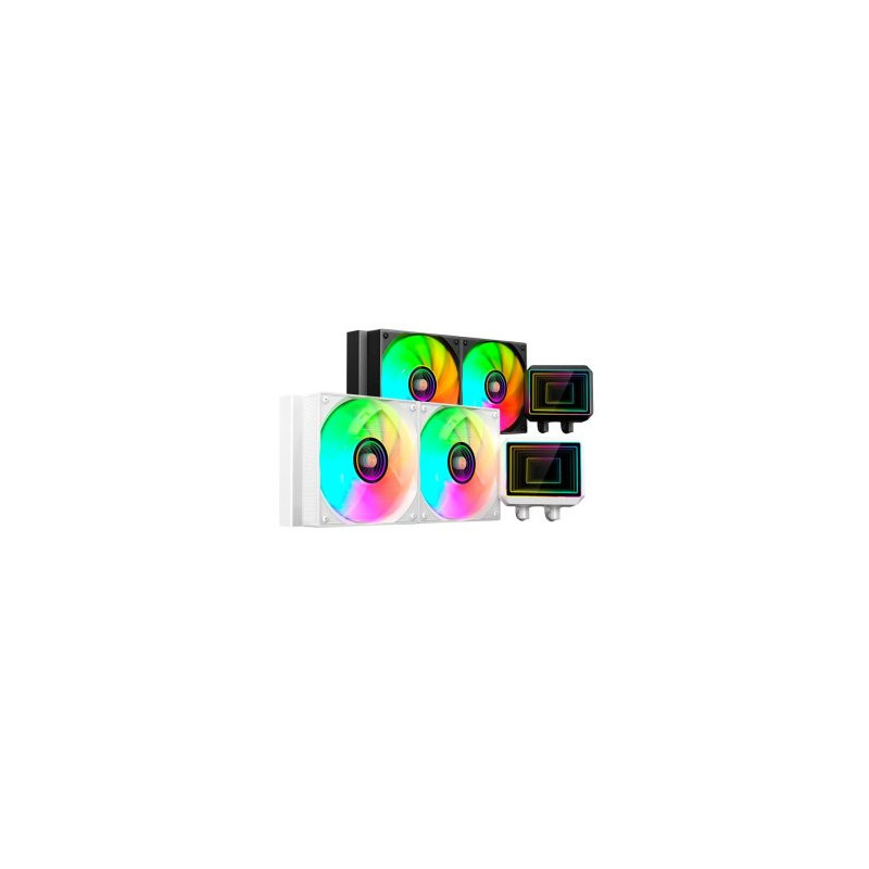 Sistema de refrigeracion liquida mars gaming ml-two240w 2x120mm argb 450w tdp color blanco