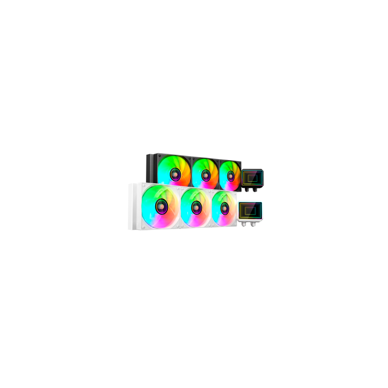 Sistema de refrigeracion liquida mars gaming ml-two360w 3x120mm argb 600w tdp color blanco