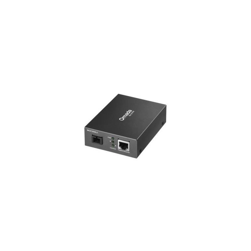 Convertidor fibra tp-link mc212cs-2 rj45 eth a fibra monomodo sc 1gb fullduplex hasta 2km