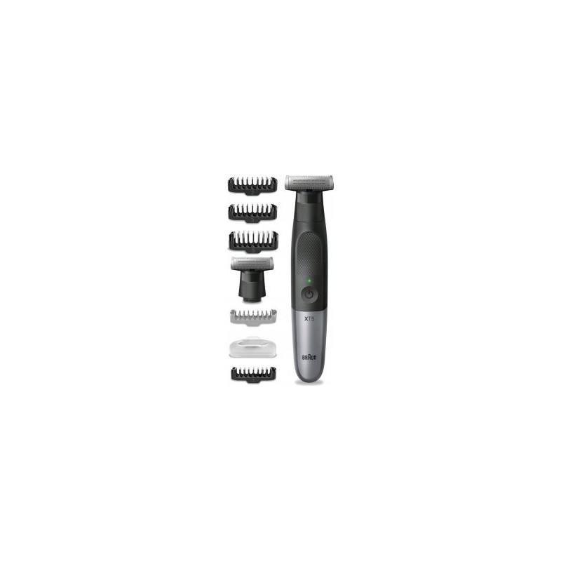 Afeitadora braun xt5110 control de precision - recargable + recambio + 5 peines para barba y cuerpo