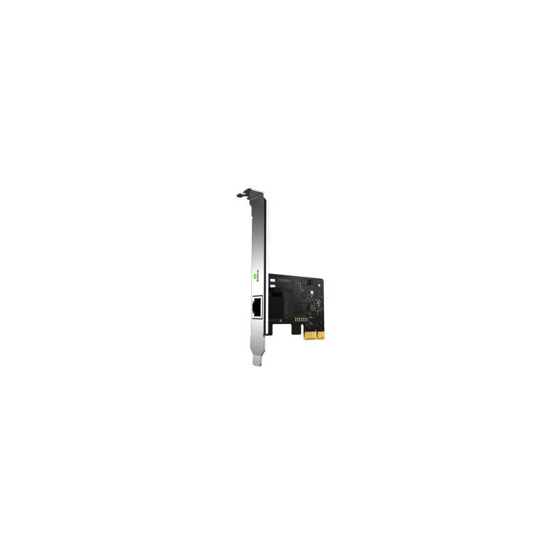 Tarjeta de red pcie gigabit mercusys incluye soporte estandar y de perfil bajo