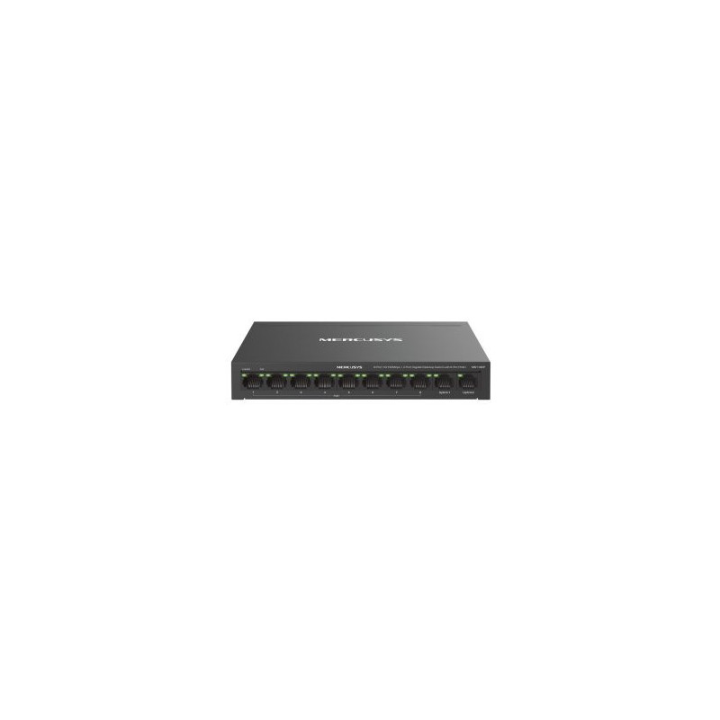 Switch poe+ no gestionable mercusys ms110cp 10p 8xrj45 100mbps poe+ 2xgbps 65w 250m