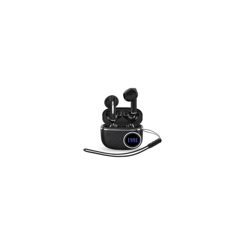 Auricular intrauditivo bluetooth energy sistem chargeview tws lcd bateria 20h negro