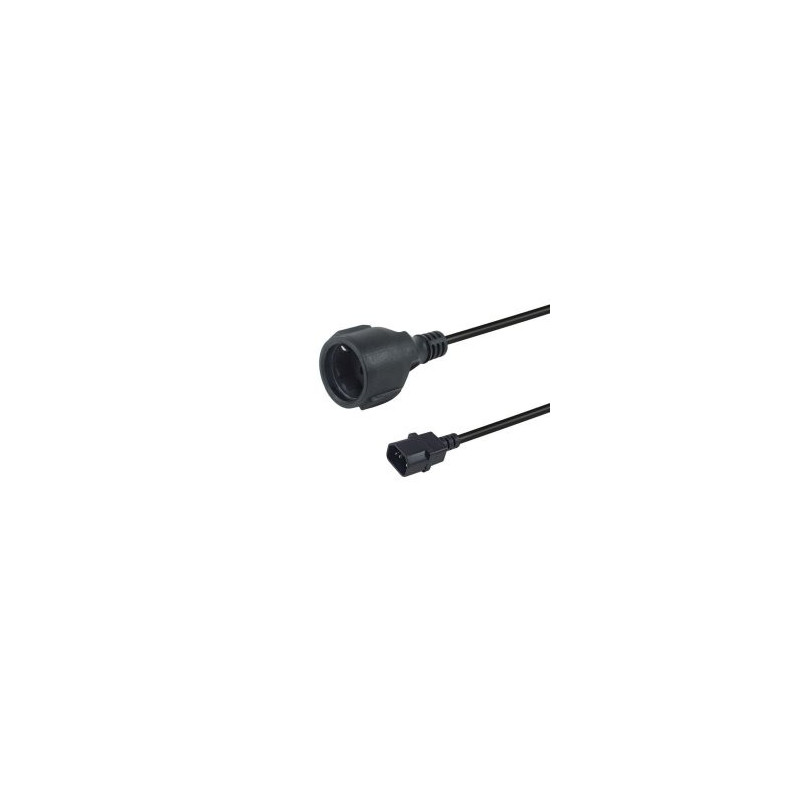 Cable alimentacion shuko hembra a  iec macho c14 0.25m 112106
