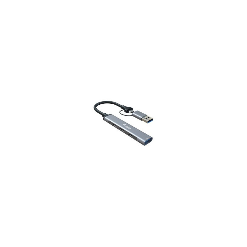Hub usb-c equip 128969 a 1xusb-a  3xusb-c adaptador usb-c a usb-a incluido