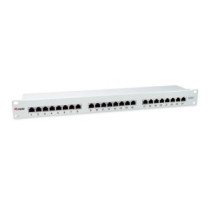 Patch panel 24 puertos categoria 6 apantallado color gris claro
