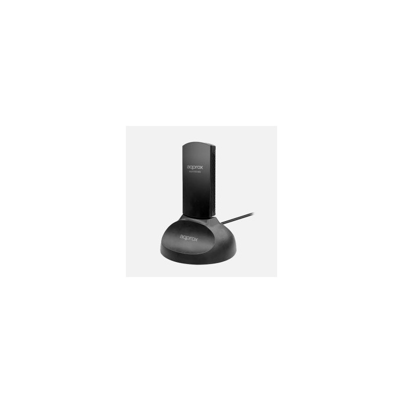 Usb wifi 6e approx appusb5400 5400 mbps 2402 en 6 ghz antena 5dbi base con cable negro
