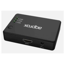 Switch hdmi approx appc29v4 2.0 4k 30hz 3x1 control remoto colro negro