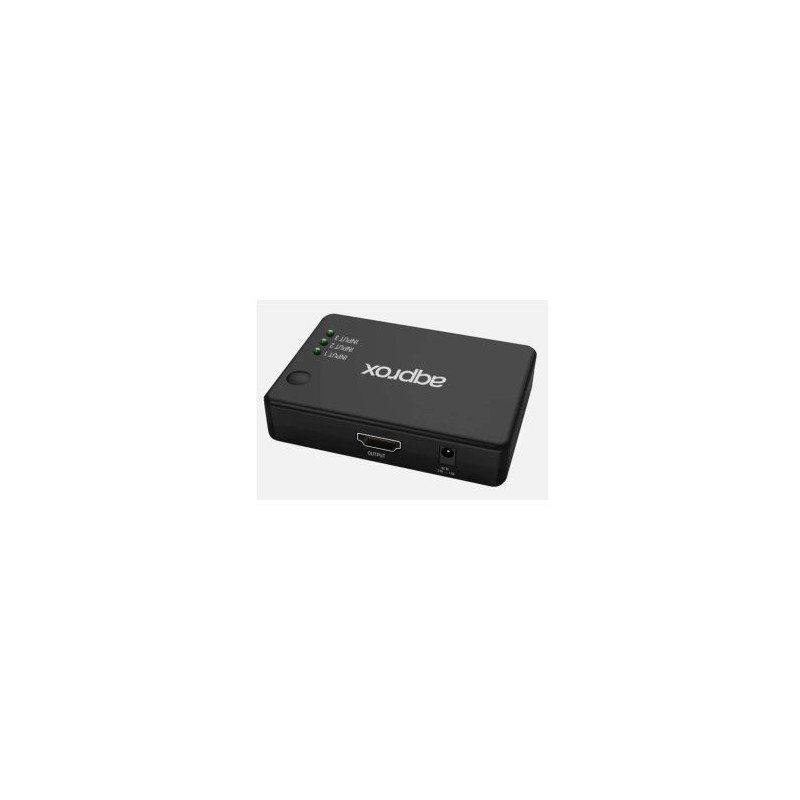 Switch hdmi approx appc29v4 2.0 4k 30hz 3x1 control remoto colro negro