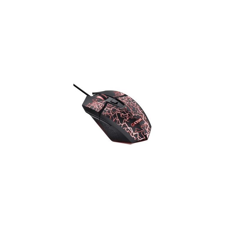 Mouse trust gxt 113 felox usb 2.0 6400 dpi ajustable 6 botones iluminacion led color negro