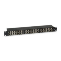 Patch panel 48 puertos categoria 6 apantallado  1u color negro equip 326449