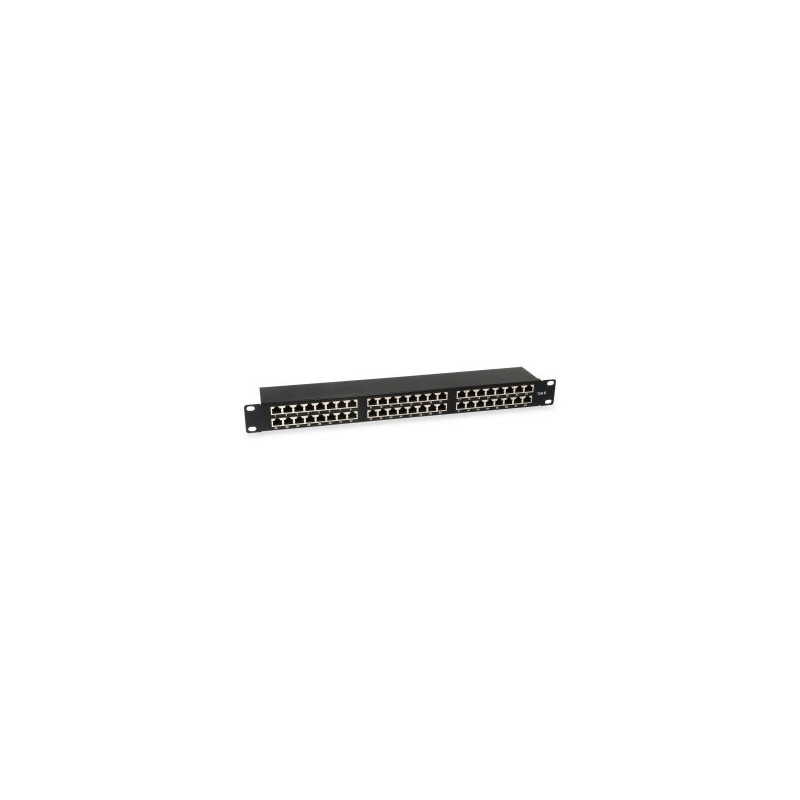 Patch panel 48 puertos categoria 6 apantallado  1u color negro equip 326449