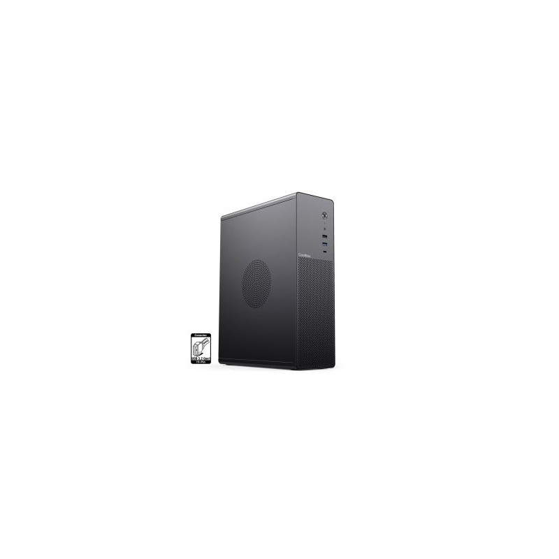Caja microatx slim coolbox pct100-0 usb-c 3.2 gen1 full metal sin fuente+ 1vent 90mm