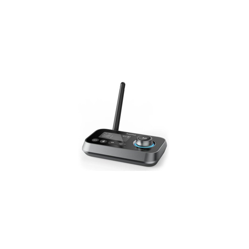 Adaptador bluetooth hama link.it duo transmisor receptor  jack 3.5mm usb-c 1m lcd controles