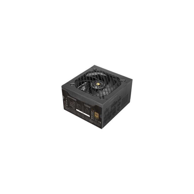 Fuente de alimentacion modular mars gaming 1200w mpb1200psi atx 3.1 80 plus gold pfc activo negro