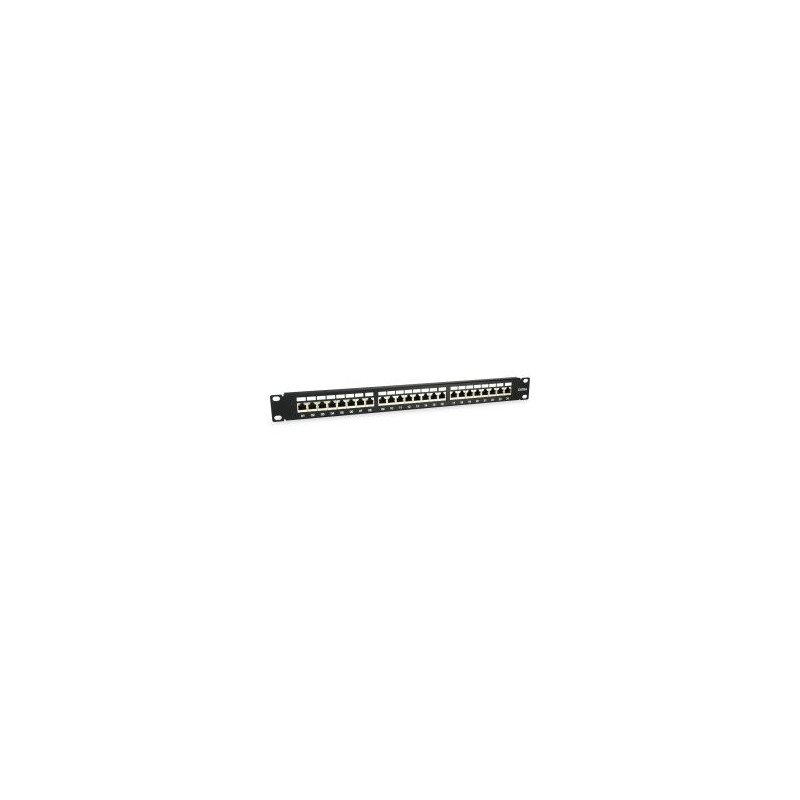Patch panel 24 puertos categoria 6a 1u color negro 326625