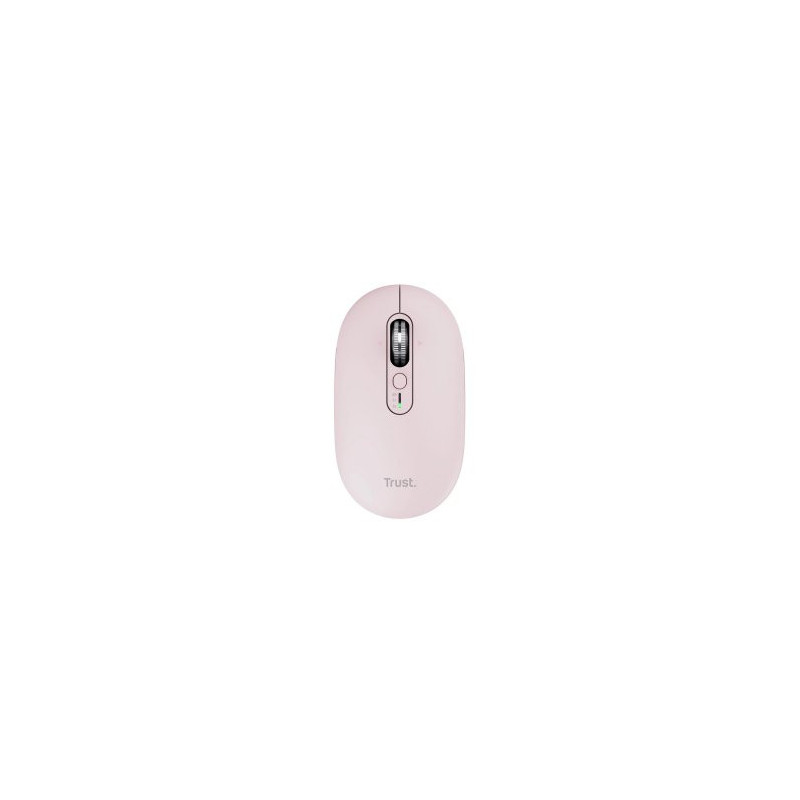 Mouse trust wireless seron hypscroll slim 400-2400dpi 6 botones recargable fsc grs rosa