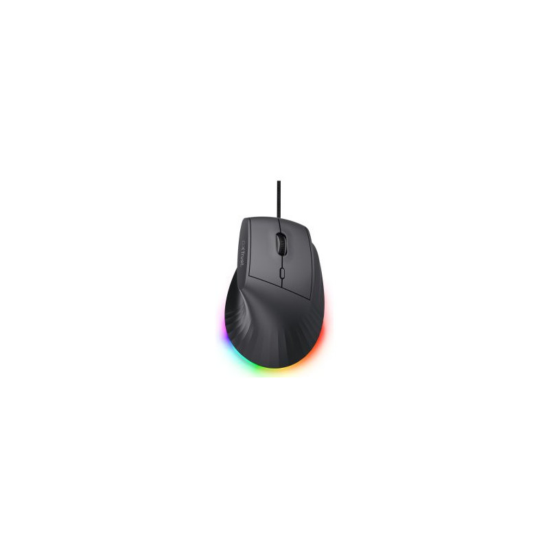 Mouse trust gaming  gxt 145 rexxa 10000dpi 6 botones programables iluminacion rgb negro