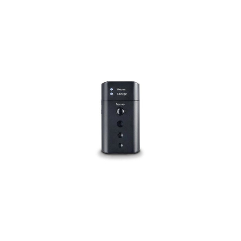 Cargador pilas recargables hama delta travel universal baterias de litio y nimh usb-c color negro
