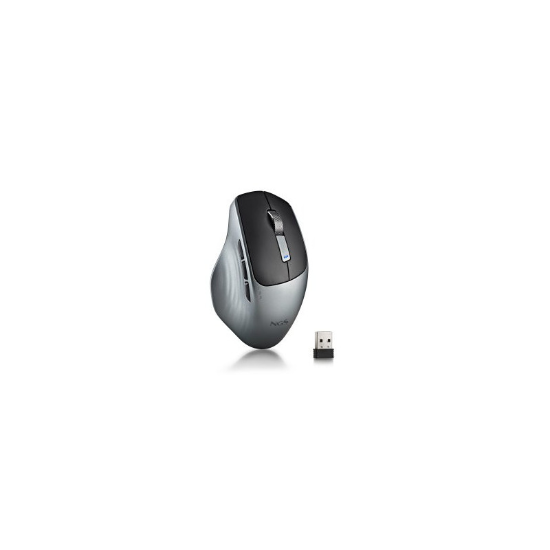 Mouse ngs wireless lush-rb 2.4 bt 1600dpi 6 botones recargable silencioso multidispositivo negro