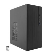 Caja microatx coolbox m460 gpu max 250mm 1x3.5/2.5 1x2.5/2.5 usb-c 3.2 sin f.a color negro