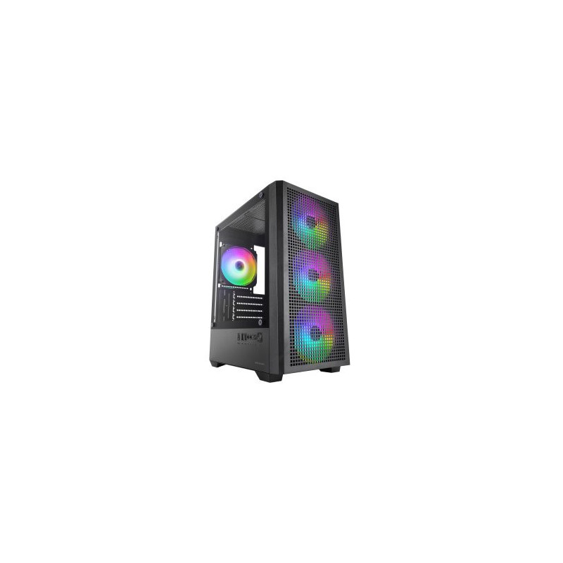 Caja atx mars gaming mc-quantum doble cristal templado argb gpu 335mm negra