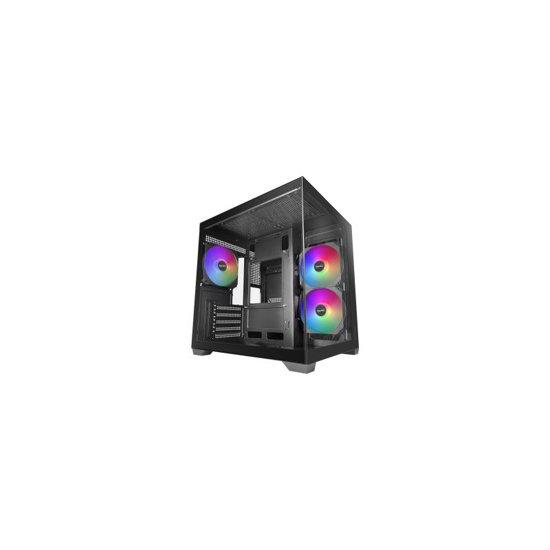 Caja microatx mars gaming mc-view3 gpu max 330mm cristal templado panoramico argb usb-c negra