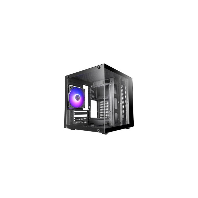 Caja microatx mars gaming mc-cube gpu max 260mm cubo panoramico argb usb-c negra