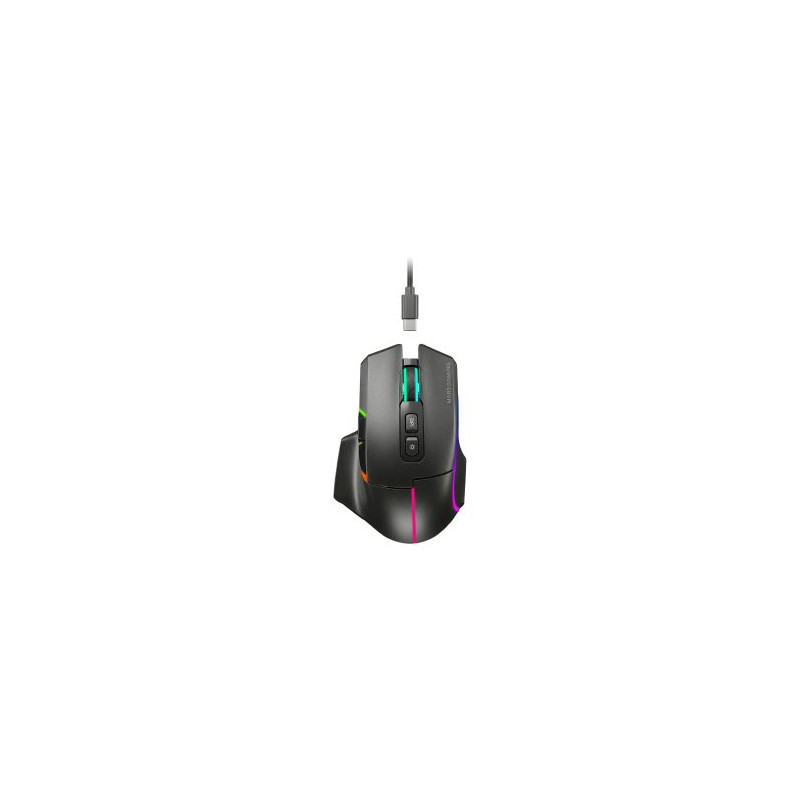 Mouse mars gaming wireless y bluetooth mmw-vector tri-mode 2.4g ghz bt 5.4 usb-c 7 botones 12000 dpi