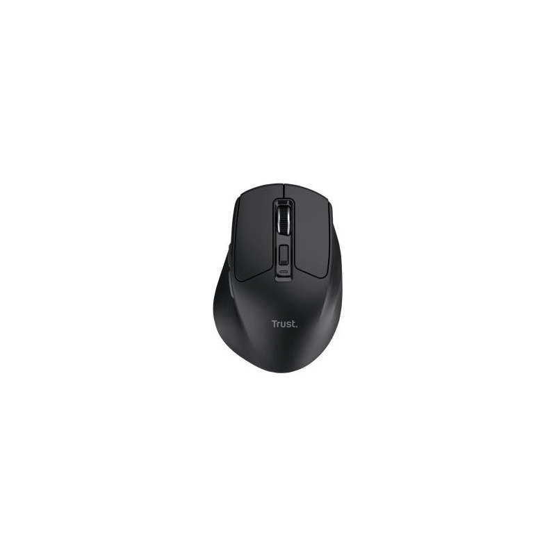 Mouse trust wireless niven bt/2.4ghz 7 botones silencioso 800-3200dpi recargable negro