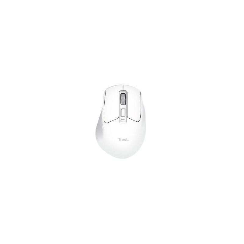 Mouse trust wireless niven bt/2.4ghz 7 botones 800-3200dpi recargable color blanco.
