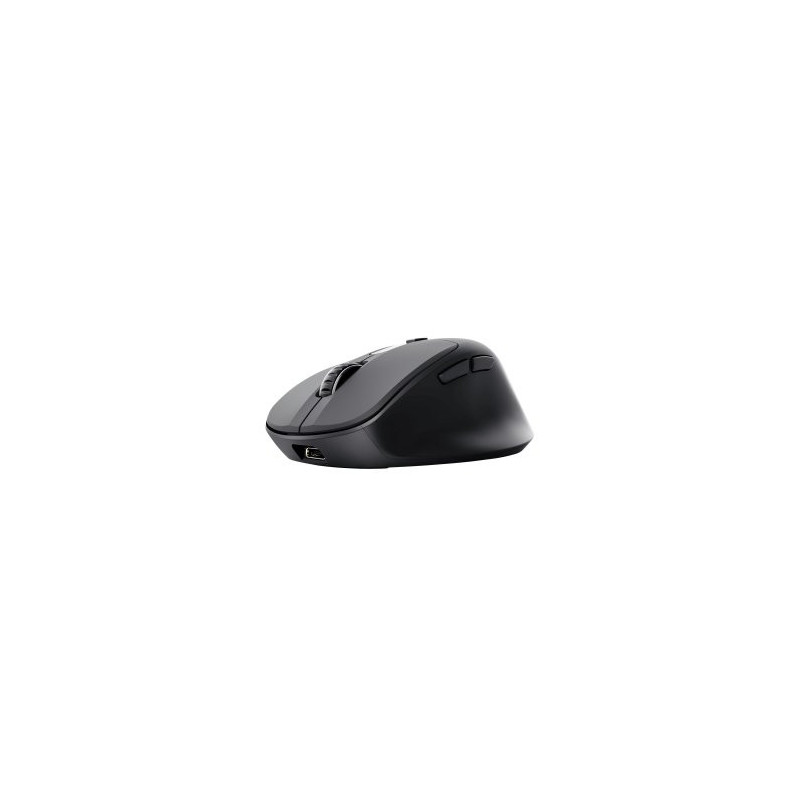 Mouse trust wireless zevo bt/2.4ghz 6 botones 1200-3200dpi recargable color negro.
