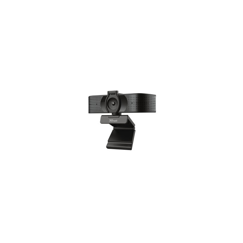 Webcam trust teza 4k uhd 3840x2160 30fps fov 74 grados autofocus privacidad negro