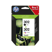 Tinta Original Hp Pack n302 Negro + Color x4d37ae