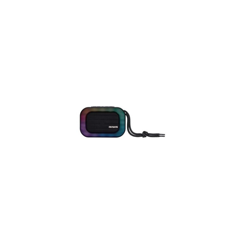 Altavoz bluetooth portable aiwa bst-130 ti 5w rms bt 5.3 microsd bateria 12h rgb titanium