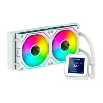 Sistema de refrigeracion liquida abysm ab324012 oceanic lcd 240 blanco argb dual fan