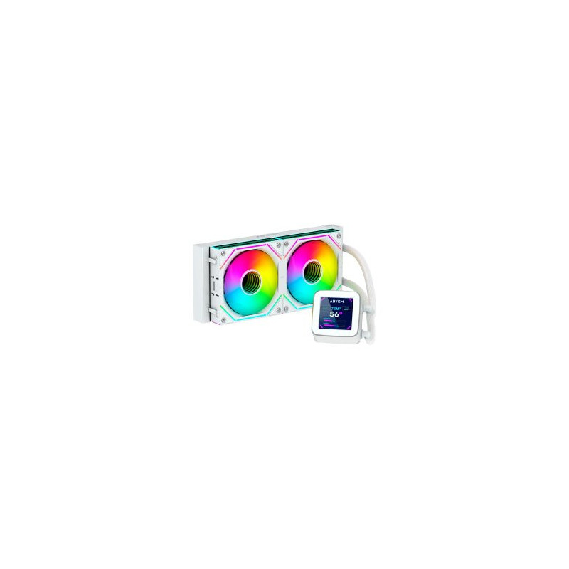 Sistema de refrigeracion liquida abysm ab324012 oceanic lcd 240 blanco argb dual fan
