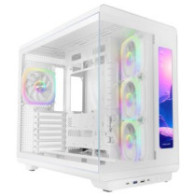 Caja atx mars gaming mc-revmaxw pantalla lcd 11.8\ cristal templado 4x ventiladores argb blanco"