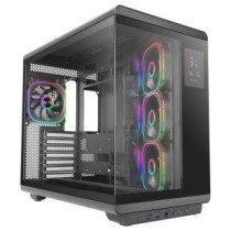 Caja atx mars gaming mc-revpro pantalla lcd 4.3\ cristal templado 4x ventiladores argb black"