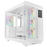 Caja atx mars gaming mc-revpro pantalla lcd 4.3\ cristal templado 4x ventiladores argb blanco"