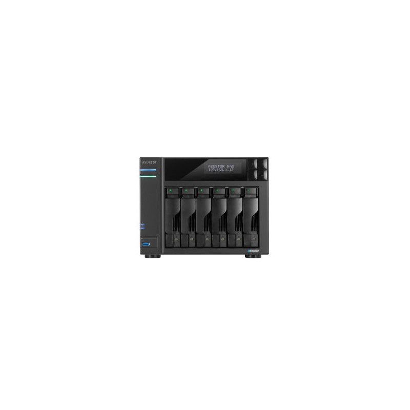 Servidor nas asustor lockerstor as6706t v2 6 bahias 3.5\ 4xm.2 nvme celeron n5105 quad jasper lake2"